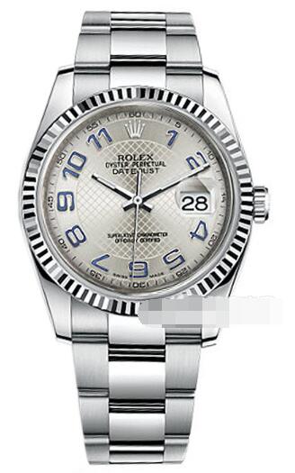 ロレックスDatejustシリーズ116234シルバーディスク腕時計